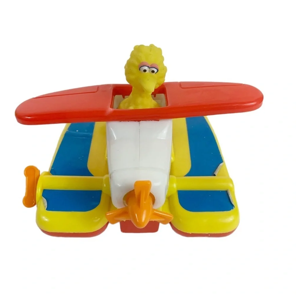 Vintage Illco Sesame Street Big Bird Wind-Up Pontoon Plane – Works! - Picture 3 of 6